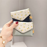 SMALL FRESH FLORAL TRI FOLD THIN SHORT WALLET_CWAB2547