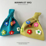 CUTE COLORFUL FLOWER KNITTED SHOULDER BAG HANDBAG_CWAB1505