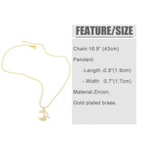 MOON STAR HEART PENDANT NECKLACE_CWAJE0915