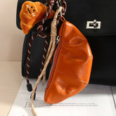 Vintage Croissant Coin Purse Keychain Charm_Cwmm7827