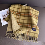 Classic Plaid Cashmere Feel Scarf For Women_Cwasc03235