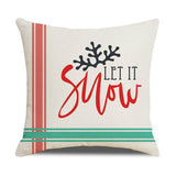 CARTOON RED AND GREEN PLAID CHRISTMAS PILLOWCASE_CWMM1401