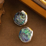 NATURAL ABALONE SHELL SILVER NEEDLE EARRINGS_CWMM4295