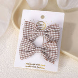 GIRLS PLAID LACE HAIR CLIPS DAILY PRINCESS_CWAHA6738