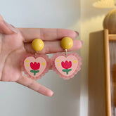 2024 NEW TULIP PINK LOVE EARRINGS_CWAJE1639