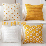 DAISY FLOWER PILLOW WITH INSERT FOR SOFA BED DECOR_CWMM7697