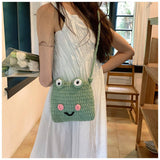 Cute Big-Eyed Cartoon Frog Crochet Bag_Cwab2413