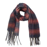 MIXED PLAID FRINGE SCARF UNISEX WINTER SHAWL_CWASC1282
