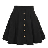 SOLID COLOR CORDUROY SKIRT HIGH WAIST FULL SKIRT_CWBSS0376