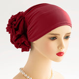 LADIES NEW STYLE HEADSCARF HAT WITH FLOWERS_CWASC2426