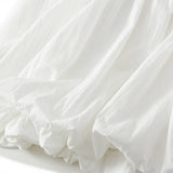 PUFFY PLEATED BUD SKIRT LANTERN SKIRT SHORT SKIRT_CWBMS0321