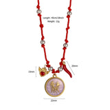 HANDMADE ZODIAC NECKLACE WITH ENAMEL CHARMS_CWMM8810