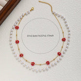 COLORFUL BEADED DOPAMINE CLAVICLE NECKLACE_CWMM3683