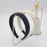 PURE HANDMADE WIDE BRIMMED PEARL HEADBAND_CWAHA0365