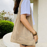 Cwab4577_Tote Knit Hollow Woven Shoulder Bag