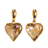 FASHIONABLE HEART ABALONE PENDANT EARRINGS_CWMM4345
