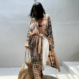 Tie-Dye Beach Cover-Up Cardigan Bikini Sunscreen_Cwmm6299