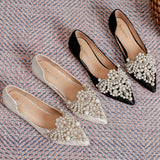 LACE PEARL BALLET FLATS FOR WOMEN BRIDAL STYLE_CWSHF0010