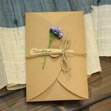 Vintage Kraft Paper Dried Flower Greeting Card_Cwmm1021