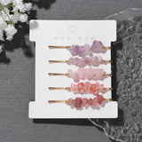 NATURAL RED STONE HAIR CLIP SET SIMPLE ELEGANT_CWAHA1763