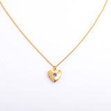 NEW DECEMBER BIRTHSTONE HEART NECKLACE_CWMM3754