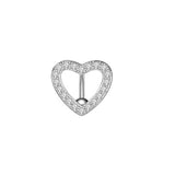 BUTTERFLY HEART BELLY BUTTON RING ZIRCON GEM_CWMM9182