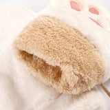 Cute Winter Student Fleece Cold Protection Gloves_Cwag0273
