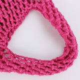 SOLID COLOR HOLLOW COTTON ROPE HAND WOVEN BAG_CWAB4684