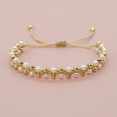 IMITATION PEARL BRACELET PURE HAND WOVEN BRACELET_CWMM3874