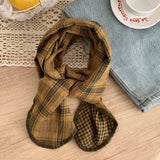 Trendy Plaid Cotton Linen Scarf Shawl_Cwasc02962