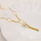 Womens Natural Freshwater Pearl Sweater Necklace