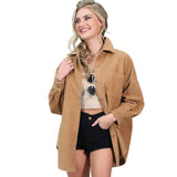 Women Loose Button Down Jacket_Cwoja695