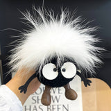 CUTE WOOL BRIQUETTES CAR KEYCHAIN BAG PENDANT_CWMM2535