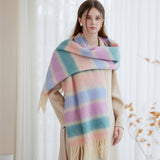 Cwasc1575_Winter Premium Thermal Striped Scarf Bib