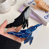 DEEP BLUE WHALE HAIR CLAW OCEAN STYLE CLIP_CWAHA5758