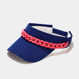 NORDIC ACRYLIC CHAIN SUN VISOR HAT FOR WOMEN_CWAH3316