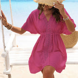 LACE PANEL BIKINI BEACH COVER UP_CWMM1237