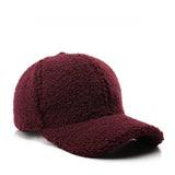 Vintage Fleece Baseball Cap Warm Winter Hat_Cwah04794