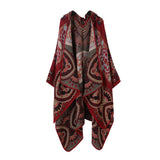 Vintage Hooded Cape Faux Cashmere Shawl Cape_Cwasc2271