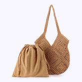 BEACH BAGS TOTES WITH MESH WITH DRAWSTRING LINING_CWAB4665