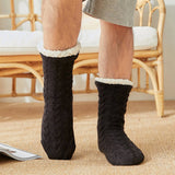 Winter Men Leg Covers Plush Indoor Slippers_Cwms0708