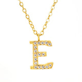 FASHION 26 LETTER DIAMOND PENDANT NECKLACE_CWAJE0684