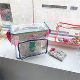 COLOR MATCHING TRANSPARENT BEACH BAG SHOULDER BAG_CWAB1921