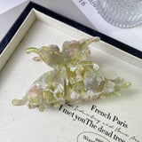 Vintage 3D Butterfly Hair Claw French Acetate Clip_Cwaha1335