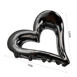 BRIGHT SURFACE HEART SHAPED METAL MINI HAIRPIN_CWAHA0726