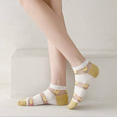 THIN HEM BOAT SOCKS PURE COTTON CRYSTAL SOCKS_CWMS1128