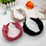 FASHIONABLE PLEATED SOLID COLOR BOW HEADBAND_CWAHA2587
