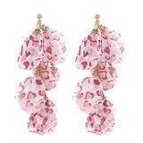 HANDMADE HEART PRINT TASSEL EARRINGS LONG CHIC_CWMM6192