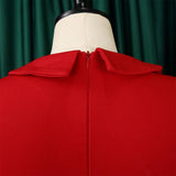 MESH AND PLEATED COMMUTER PLUS SIZE DRESS_CWDMD3678