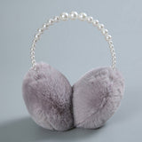 FASHIONABLE WARM PEARL EARMUFFS_CWMM1432